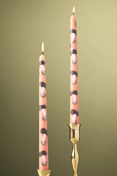 Anthropologie Forage Fall Icon Taper Candles, Set Of 2 In Multi