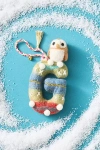 Anthropologie Forest Friends Monogram Wool Felt Ornament In Multi