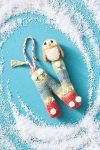 Anthropologie Forest Friends Monogram Wool Felt Ornament In Multi