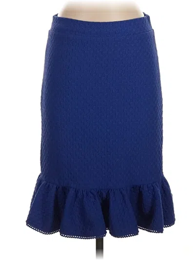 Pre-owned Anthropologie Formal Skirt In Blue