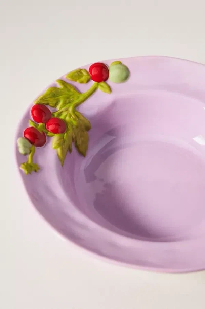 Anthropologie Foster Citrus Stoneware Pasta Bowl In Purple