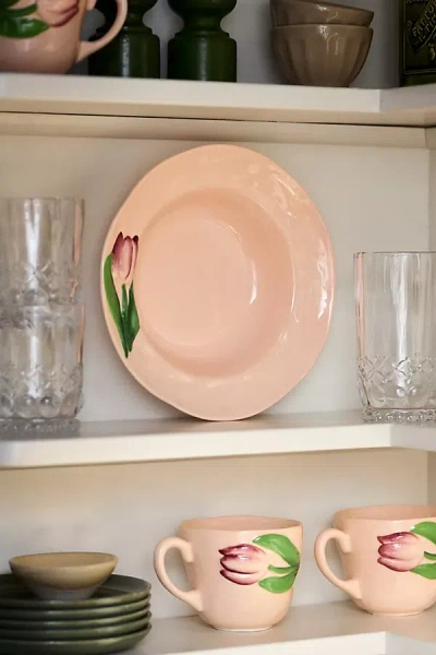 Anthropologie Foster Citrus Stoneware Pasta Bowl In Pink