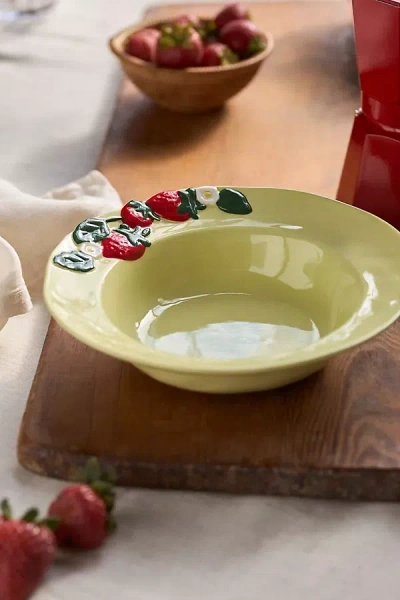 Anthropologie Foster Citrus Stoneware Pasta Bowl In Yellow