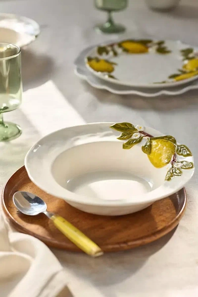 Anthropologie Foster Citrus Stoneware Pasta Bowl