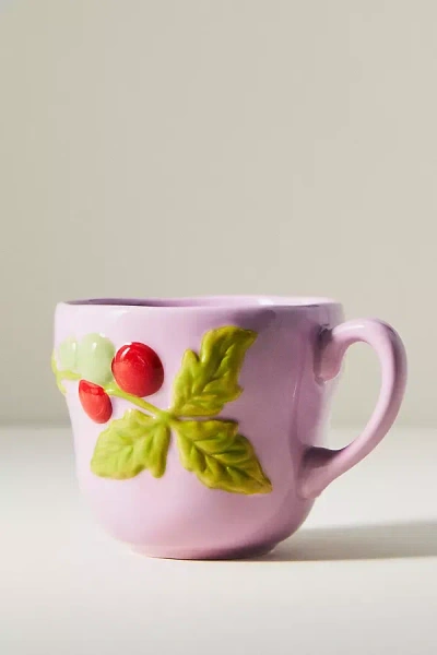 Anthropologie Foster Stoneware Mug In Purple