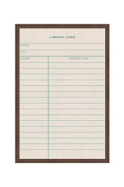 Anthropologie Framed Library Card Pinboard In Neutral