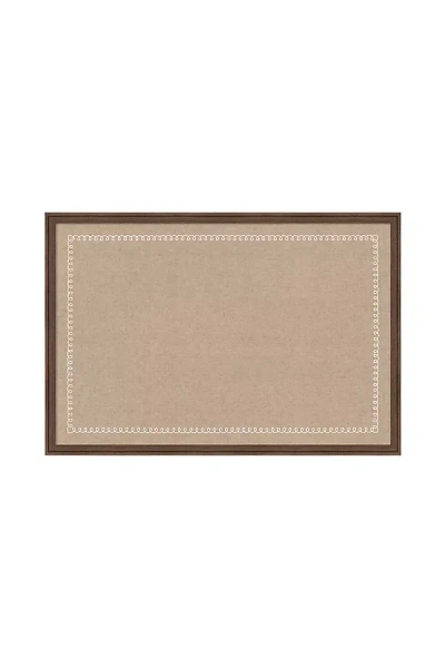 Anthropologie Framed White Scalloped Edge Pinboard In Neutral