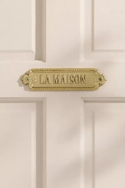 Anthropologie French Cottage Sign In Gold