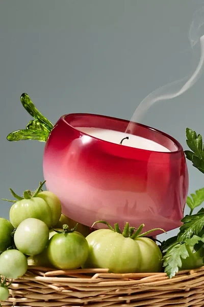 Anthropologie Fresh Off The Vine Figural Radish Glass Candle