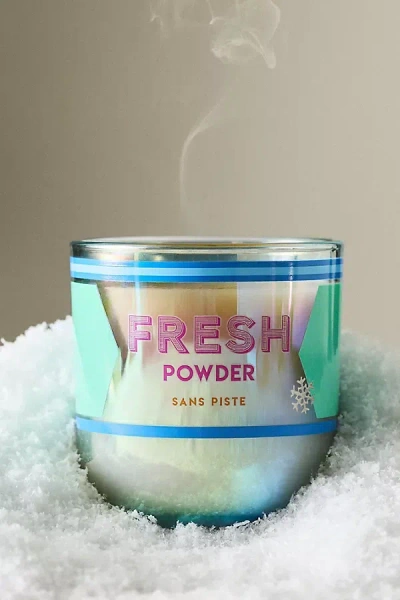 Anthropologie Fresh Powder Woody Fresh Balsam & Cedarwood Boxed Glass Candle In Multi