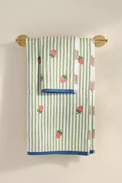 Anthropologie Fruit Icon Cotton Towel Collection In Green