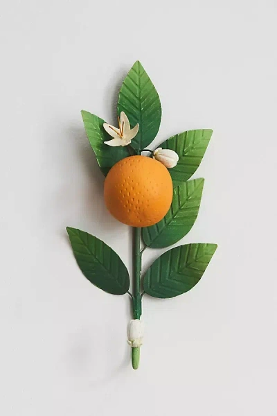Anthropologie Fruit Metal Hook In Orange
