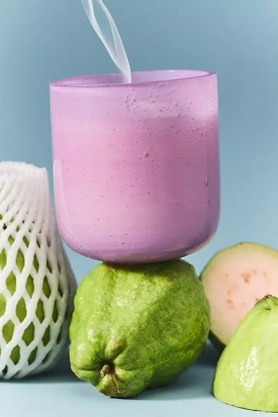 Anthropologie Fruity Hibiscus & Pink Guava Glass Candle In Multi