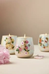 Anthropologie Fruity Monogram Floral Night Gardenia Glass Candle In Multi