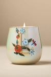 Anthropologie Fruity Monogram Floral Night Gardenia Glass Candle In Neutral