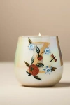 Anthropologie Fruity Monogram Floral Night Gardenia Glass Candle In Neutral