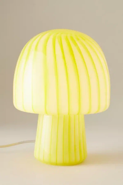 Anthropologie Funghi Stripe Table Lamp In Green