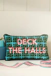 Anthropologie Furbish Studio Holiday Petite Needlepoint Pillow In Green