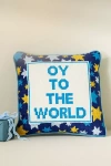 Anthropologie Furbish Studio Holiday Petite Needlepoint Pillow In Blue