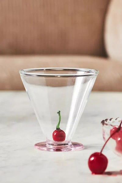 Anthropologie Garnish Stemless Martini Glass In Transparent