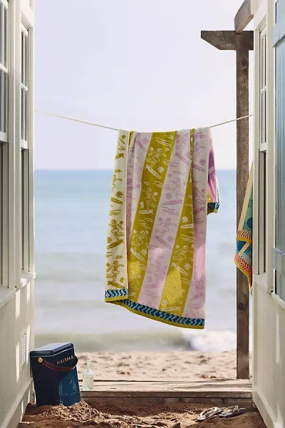Anthropologie Gela Cotton Jacquard Beach Towel In Multi