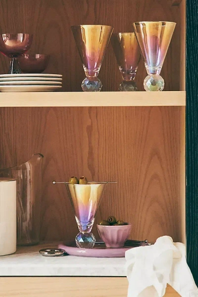 Anthropologie Gemma Martini Glasses, Set Of 4 In Purple