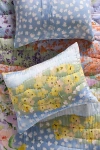 Anthropologie Gemma Cotton Voile Floral-printed Shams, Set Of 2 In Yellow