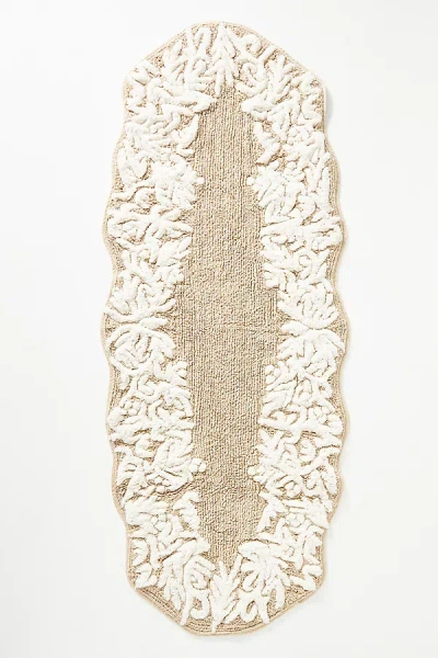 Anthropologie Geraldine Tufted Bath Mat In Beige