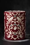 Anthropologie Ghost Ceramic Side Table In Red