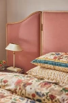 Anthropologie Gia Performance Linen Blend Headboard In Pink