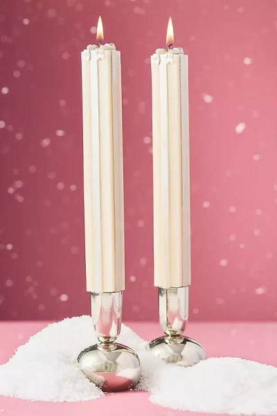 Anthropologie Gift Box Taper Candles, Set Of 2 In Neutral