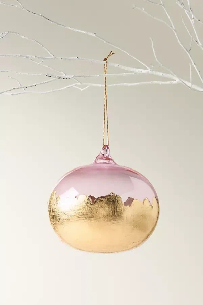 Anthropologie Gilded Orb Ornament In Gold
