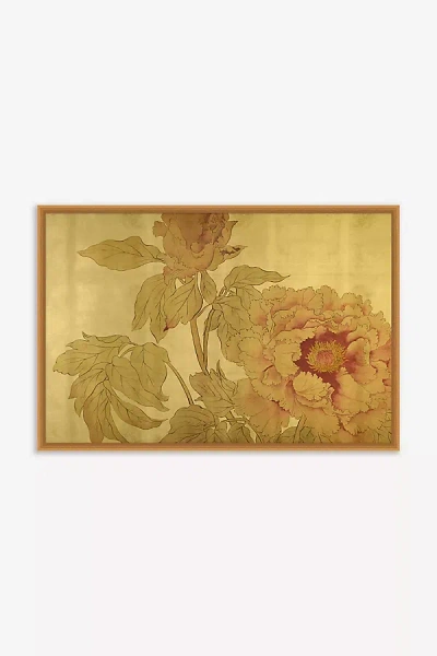 Anthropologie Gilded Peony 1 Wall Art In Multi