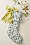 Anthropologie Gingham Stocking In Blue