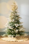 Anthropologie Gingham Tree Skirt In Yellow