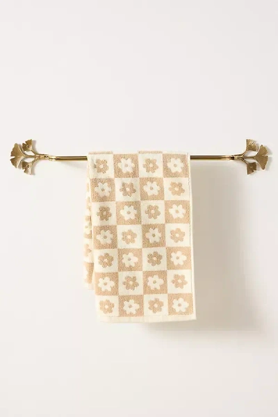 Anthropologie Gingko Leaf Brass Towel Bar In Gold