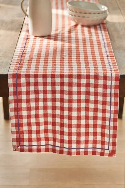 Anthropologie Ginny Table Runner In Red