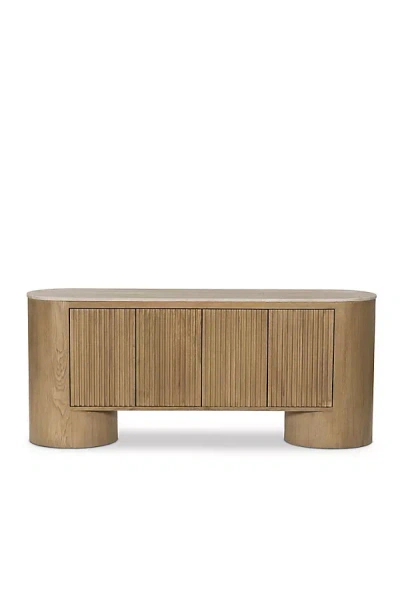 Anthropologie Giovani Fluted Wood Media Console