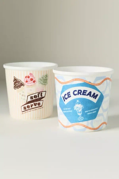 Anthropologie Glace Stoneware Ice Cream Pint Bowl In Multi