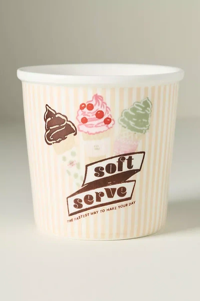 Anthropologie Glace Stoneware Ice Cream Pint Bowl In Multi