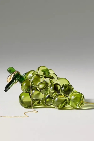 Anthropologie Glass Cocktail Object In Green
