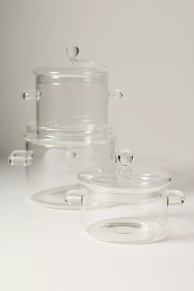 Anthropologie Glass Cooking Pot In Transparent