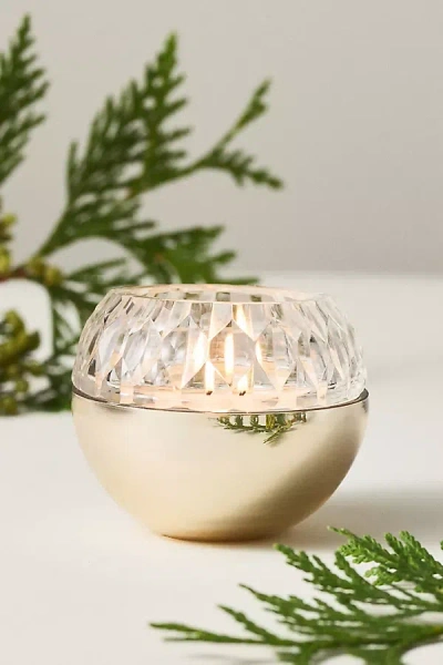 Anthropologie Glass Ornament Woody Crisp Cedar Glass Candle In Multi