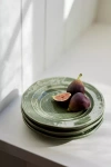 Anthropologie The Glenna Italian Earthenware Bread Plates, Set Of 4 In Green