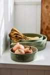 Anthropologie The Glenna Italian Earthenware Serving Bowls, Set Of 3 In Green