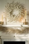 Anthropologie Glitter Pine Garland In White