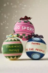 Anthropologie Go Sports Glass Ornament In Multi
