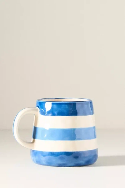Anthropologie Go Sports! Handpainted Stoneware Mug