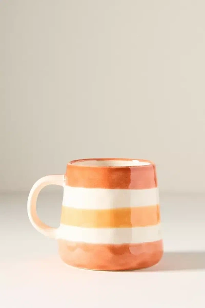 Anthropologie Go Sports! Handpainted Stoneware Mug
