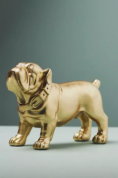 Anthropologie Gold Bulldog Decorative Object